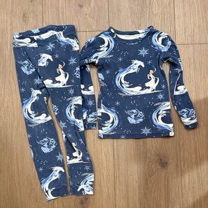 GAP x Disney Pajama Set - Navy Blue with Frozen Print Organic Cotton